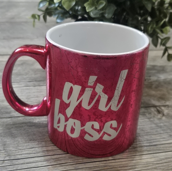 Just Funky Other - Just Funky Pink Crackle Girl Boss Mug